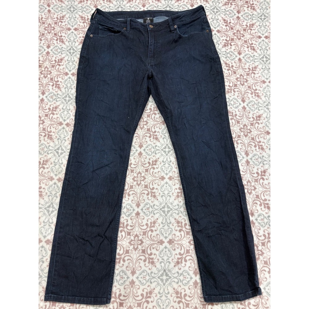 True Classic Mens Jeans 36 Dark Wash Indigo Stretch Straight Leg 186-428